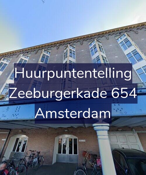 Foto gevel Huurpuntentelling voor Zeeburgerkade 654, Amsterdam