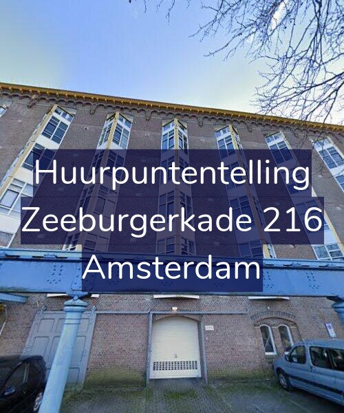 Foto gevel Huurpuntentelling voor Zeeburgerkade 216, Amsterdam