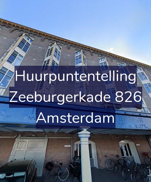 Foto gevel Huurpuntentelling voor Zeeburgerkade 826, Amsterdam