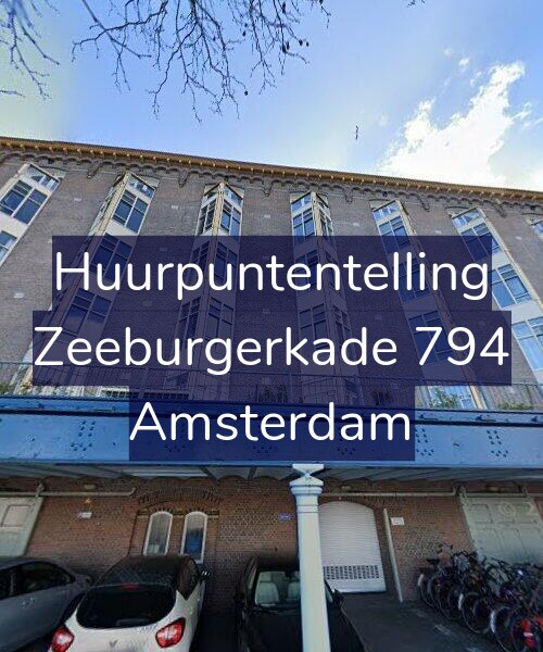 Foto gevel Huurpuntentelling voor Zeeburgerkade 794, Amsterdam