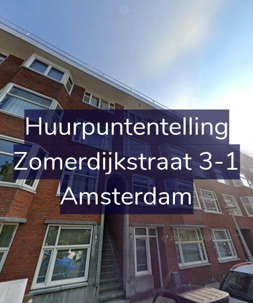 Foto gevel Huurpuntentelling voor Zomerdijkstraat 3-1, Amsterdam