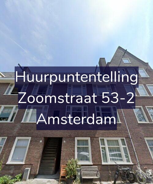 Foto gevel Huurpuntentelling voor Zoomstraat 53-2, Amsterdam