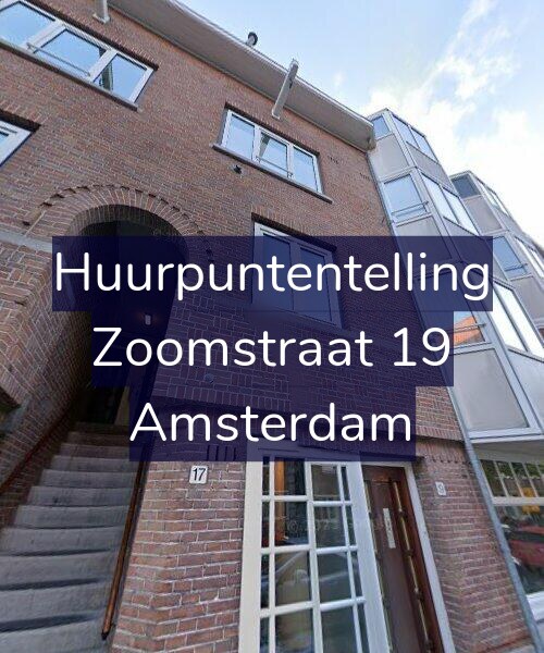 Foto gevel Huurpuntentelling voor Zoomstraat 19, Amsterdam