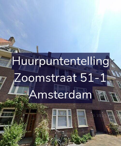 Foto gevel Huurpuntentelling voor Zoomstraat 51-1, Amsterdam
