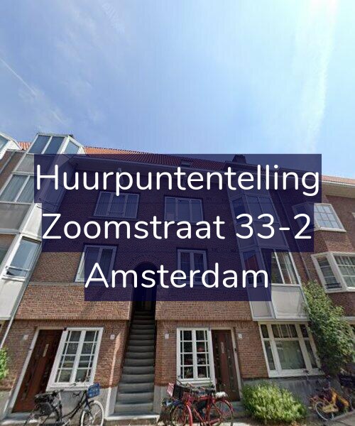 Foto gevel Huurpuntentelling voor Zoomstraat 33-2, Amsterdam