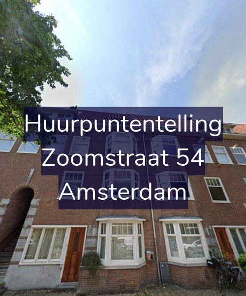 Foto gevel Huurpuntentelling voor Zoomstraat 54, Amsterdam