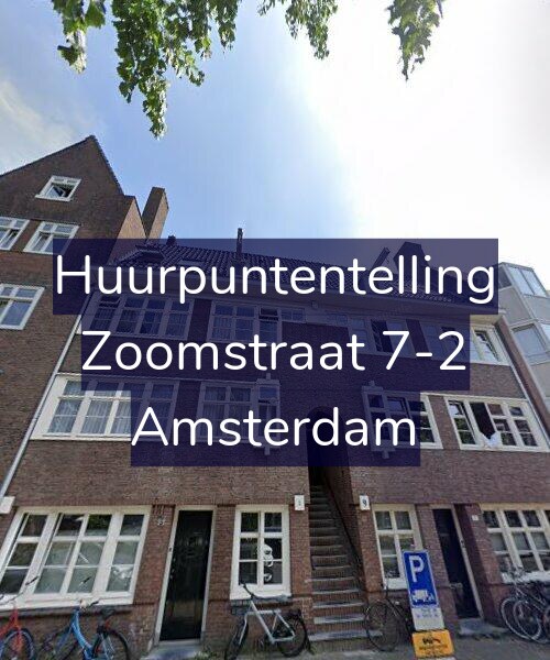 Foto gevel Huurpuntentelling voor Zoomstraat 7-2, Amsterdam