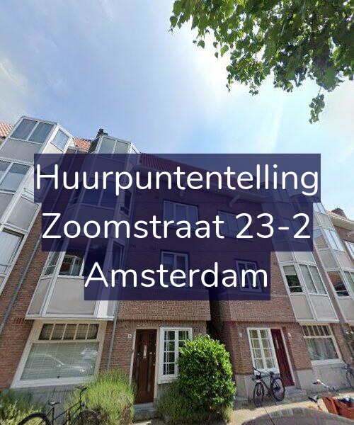Foto gevel Huurpuntentelling voor Zoomstraat 23-2, Amsterdam