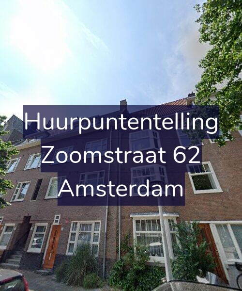 Foto gevel Huurpuntentelling voor Zoomstraat 62, Amsterdam