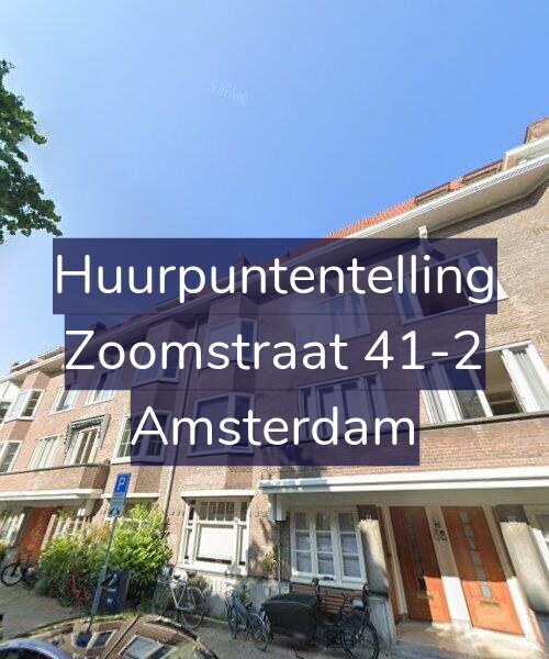 Foto gevel Huurpuntentelling voor Zoomstraat 41-2, Amsterdam