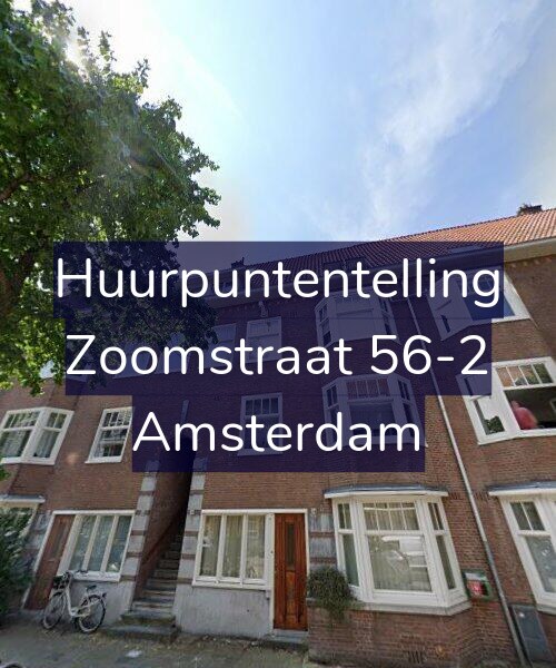 Foto gevel Huurpuntentelling voor Zoomstraat 56-2, Amsterdam