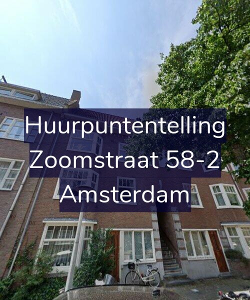 Foto gevel Huurpuntentelling voor Zoomstraat 58-2, Amsterdam