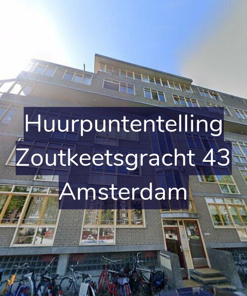 Foto gevel Huurpuntentelling voor Zoutkeetsgracht 43, Amsterdam