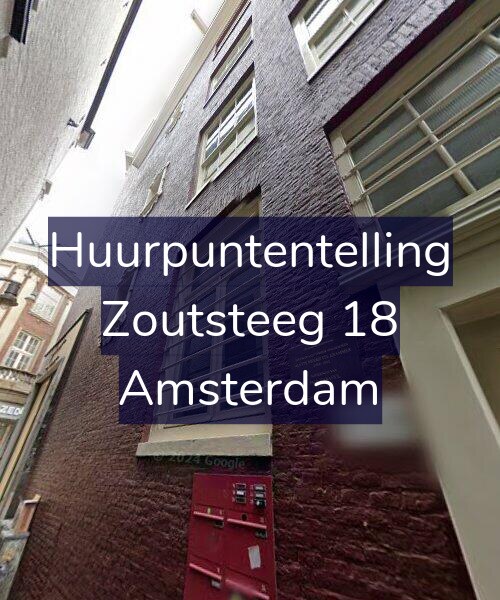 Foto gevel Huurpuntentelling voor Zoutsteeg 18, Amsterdam