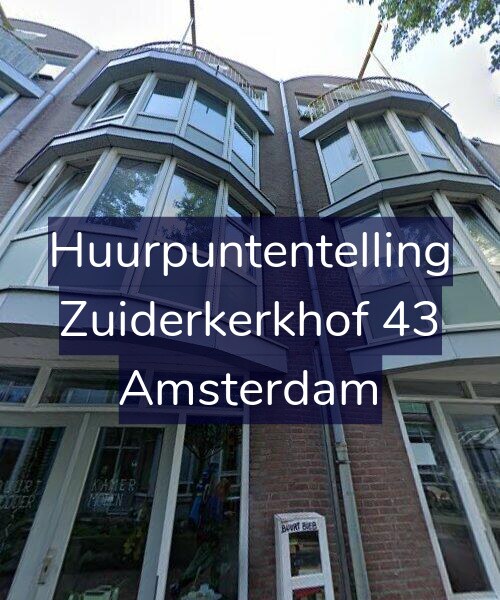 Foto gevel Huurpuntentelling voor Zuiderkerkhof 43, Amsterdam
