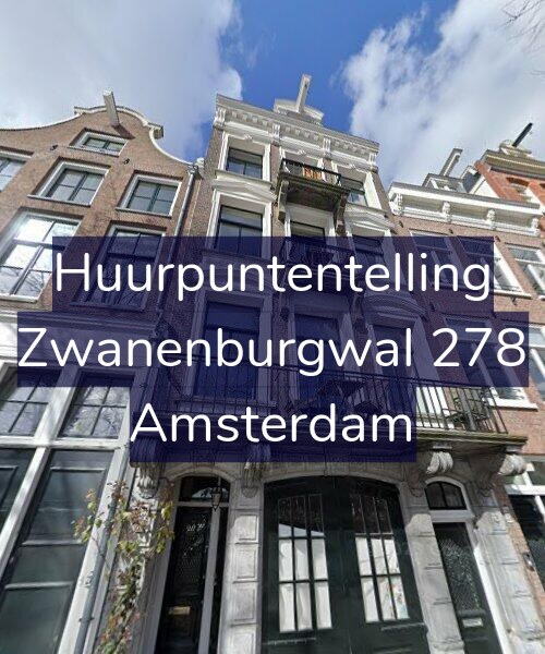 Foto gevel Huurpuntentelling voor Zwanenburgwal 278, Amsterdam