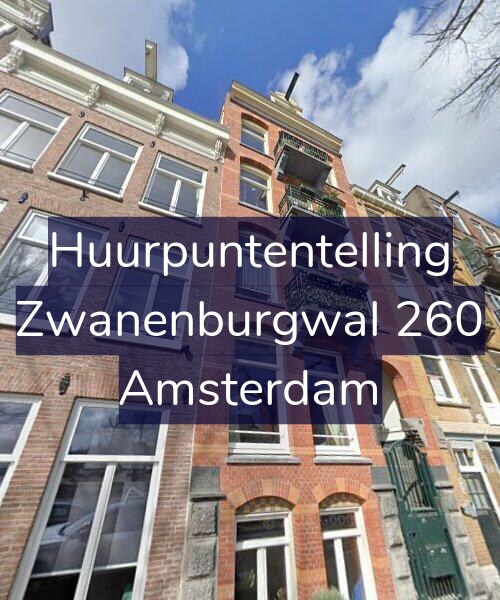 Foto gevel Huurpuntentelling voor Zwanenburgwal 260, Amsterdam