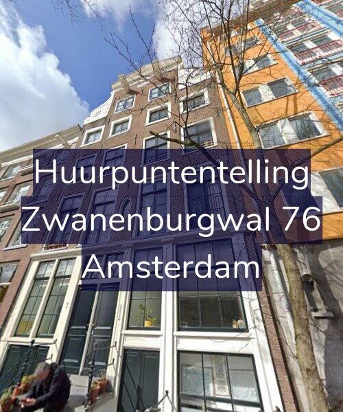 Foto gevel Huurpuntentelling voor Zwanenburgwal 76, Amsterdam
