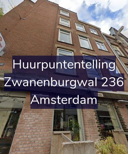 Foto gevel Huurpuntentelling voor Zwanenburgwal 236, Amsterdam