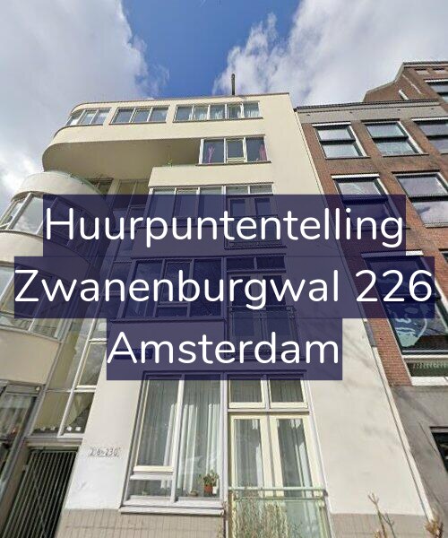 Foto gevel Huurpuntentelling voor Zwanenburgwal 226, Amsterdam