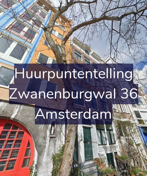 Foto gevel Huurpuntentelling voor Zwanenburgwal 36, Amsterdam