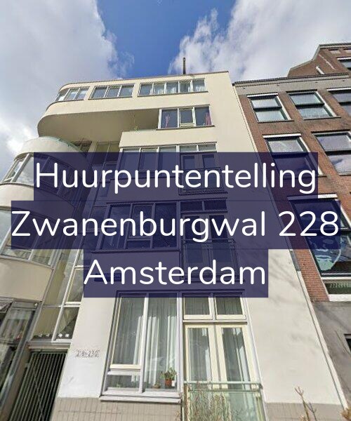 Foto gevel Huurpuntentelling voor Zwanenburgwal 228, Amsterdam