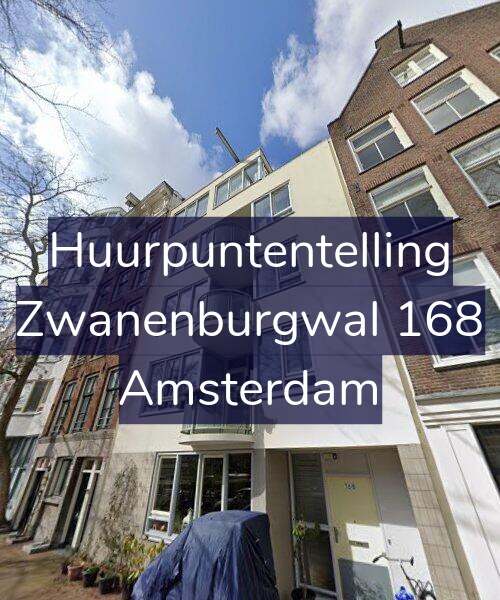 Foto gevel Huurpuntentelling voor Zwanenburgwal 168, Amsterdam