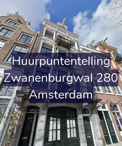Foto gevel Huurpuntentelling voor Zwanenburgwal 280, Amsterdam