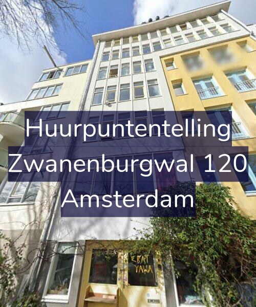 Foto gevel Huurpuntentelling voor Zwanenburgwal 120, Amsterdam
