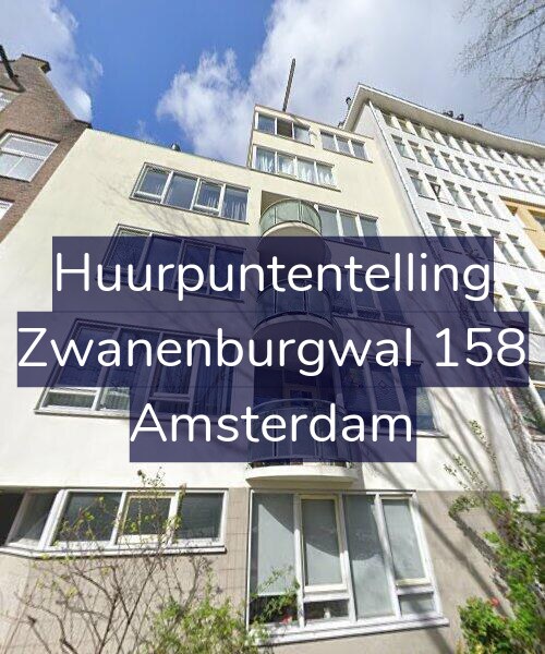 Foto gevel Huurpuntentelling voor Zwanenburgwal 158, Amsterdam