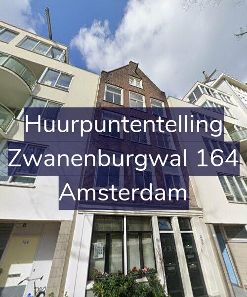 Foto gevel Huurpuntentelling voor Zwanenburgwal 164, Amsterdam