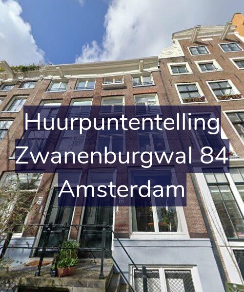 Foto gevel Huurpuntentelling voor Zwanenburgwal 84, Amsterdam