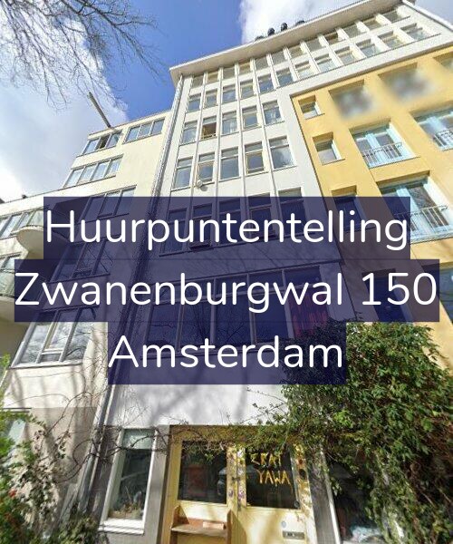 Foto gevel Huurpuntentelling voor Zwanenburgwal 150, Amsterdam
