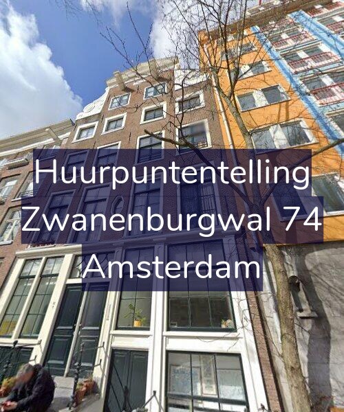 Foto gevel Huurpuntentelling voor Zwanenburgwal 74, Amsterdam