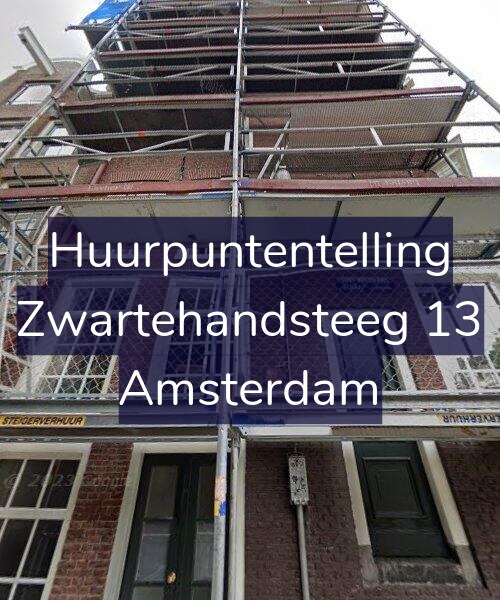 Foto gevel Huurpuntentelling voor Zwartehandsteeg 13, Amsterdam