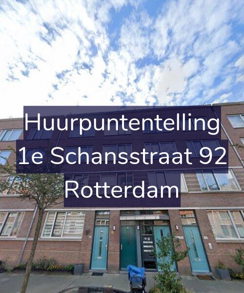 Foto gevel Huurpuntentelling voor 1e Schansstraat 92, Rotterdam