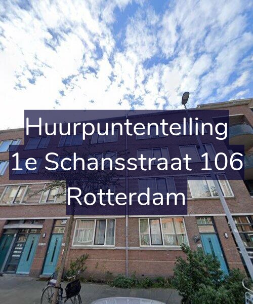 Foto gevel Huurpuntentelling voor 1e Schansstraat 106, Rotterdam