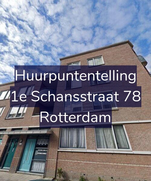 Foto gevel Huurpuntentelling voor 1e Schansstraat 78, Rotterdam