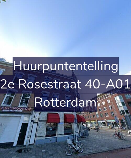 Foto gevel Huurpuntentelling voor 2e Rosestraat 40-A01, Rotterdam