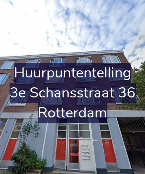 Foto gevel Huurpuntentelling voor 3e Schansstraat 36, Rotterdam