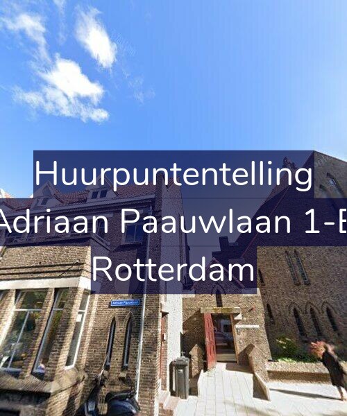 Foto gevel Huurpuntentelling voor Adriaan Paauwlaan 1-B, Rotterdam