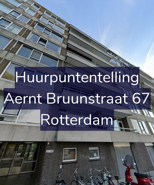 Foto gevel Huurpuntentelling voor Aernt Bruunstraat 67, Rotterdam