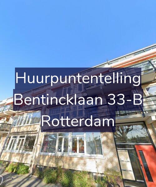 Foto gevel Huurpuntentelling voor Bentincklaan 33-B, Rotterdam