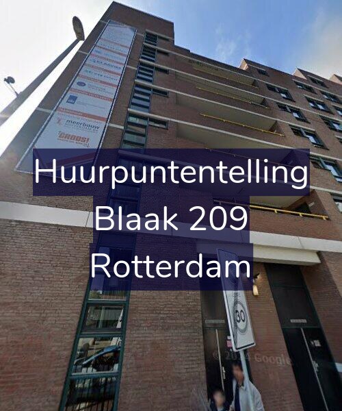 Foto gevel Huurpuntentelling voor Blaak 209, Rotterdam