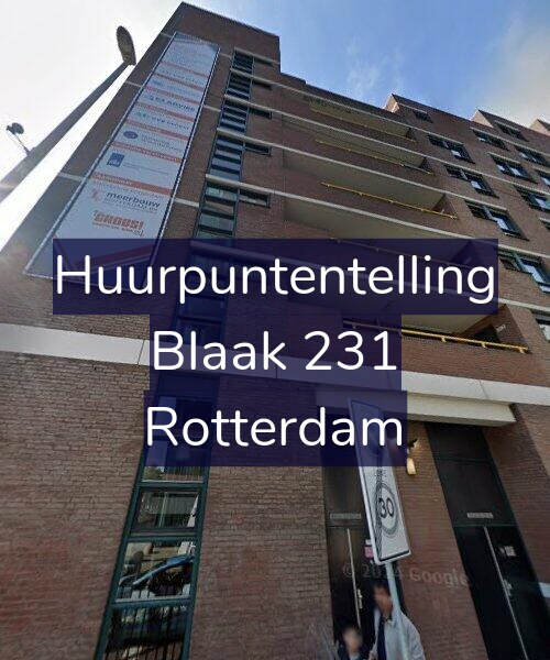 Foto gevel Huurpuntentelling voor Blaak 231, Rotterdam