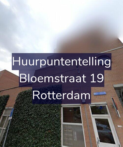 Foto gevel Huurpuntentelling voor Bloemstraat 19, Rotterdam