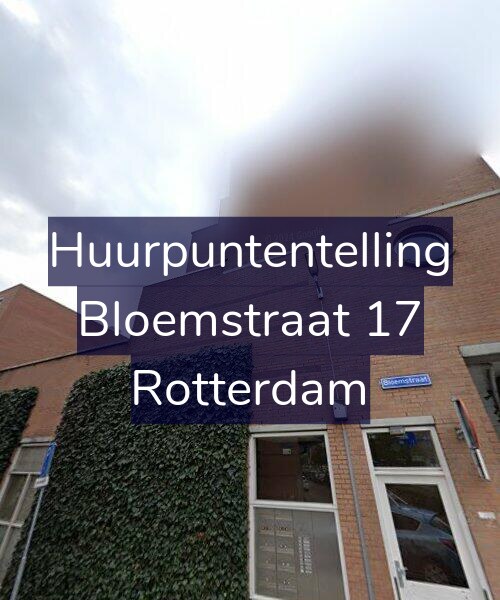 Foto gevel Huurpuntentelling voor Bloemstraat 17, Rotterdam