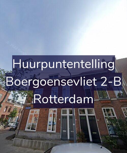 Foto gevel Huurpuntentelling voor Boergoensevliet 2-B, Rotterdam