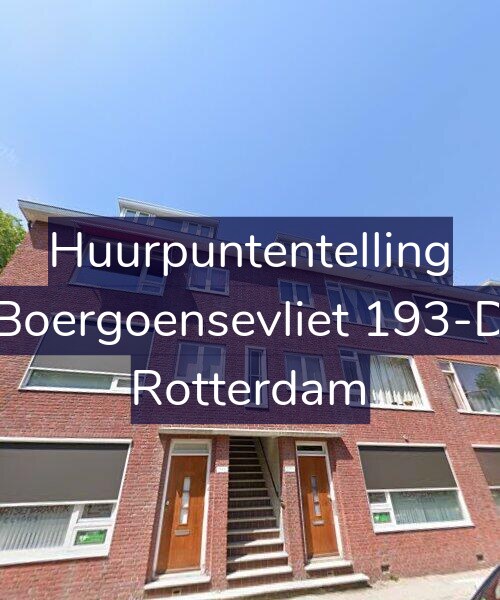Foto gevel Huurpuntentelling voor Boergoensevliet 193-D, Rotterdam