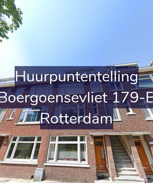 Foto gevel Huurpuntentelling voor Boergoensevliet 179-B, Rotterdam